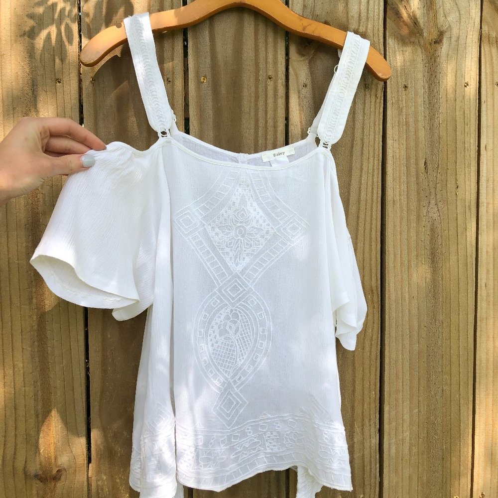 White open back blouse